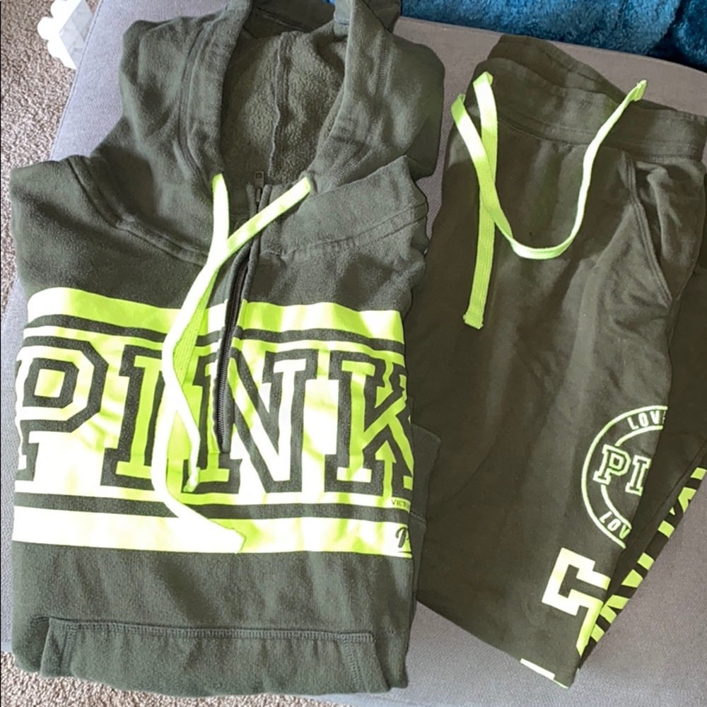 Pink jogger outfit